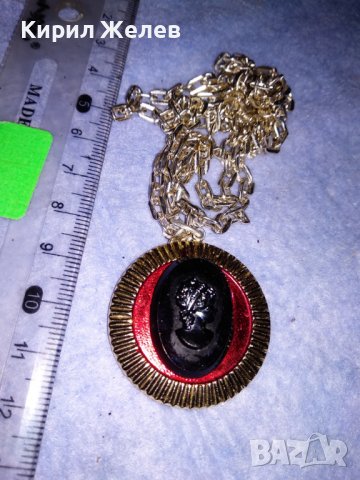 СТАР ЗЛАТИСТ РЕТРО - АРТ МЕДАЛЬОН КАМЕЯ ВИКТОРИАНСКИ СТИЛ 37066, снимка 10 - Антикварни и старинни предмети - 39941389