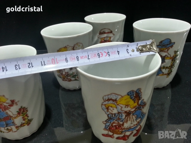 стар полски порцелан чаени чаши детски мотиви , снимка 3 - Антикварни и старинни предмети - 51636434