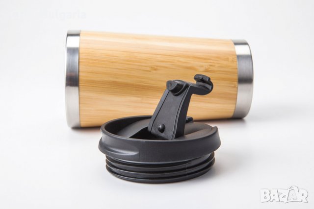 Термо чаша (термос) с бамбуково покритие, снимка 3 - Чаши - 38791013