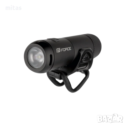 Предна LED светлина за велосипед PEN 700LM USB, Фар, Черна, Алуминиева