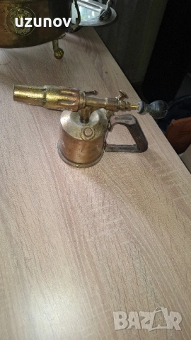 стара медингова бензиново лампа, снимка 3 - Антикварни и старинни предмети - 52354490