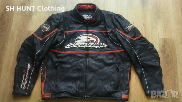 HARLEY DAVIDSON Racing Leather Jacket размер 3XL мото яке естествена кожа 8-27, снимка 2 - Якета - 52159708