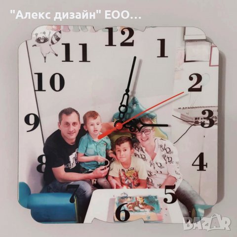 Часовник MDF с ваша снимка и надпис по избор, снимка 4 - Стенни часовници - 39309071