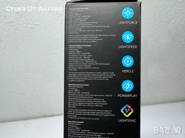 Мишка - Logitech G Pro 2 Lightspeed, снимка 7 - Клавиатури и мишки - 53822842