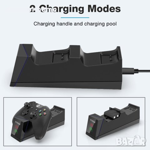 Двойна зарядна станция Yccteam, съвместима с X-One/X-One S/X-OneX контролер, снимка 9 - Други игри и конзоли - 42313897
