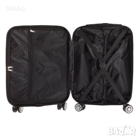 Куфар за ръчен багаж 33л, сив метален_1245724, снимка 6 - Куфари - 52188468