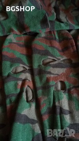 Зимна шапка маска за лице - Зелен камуфлаж, снимка 5 - Шапки - 35736147