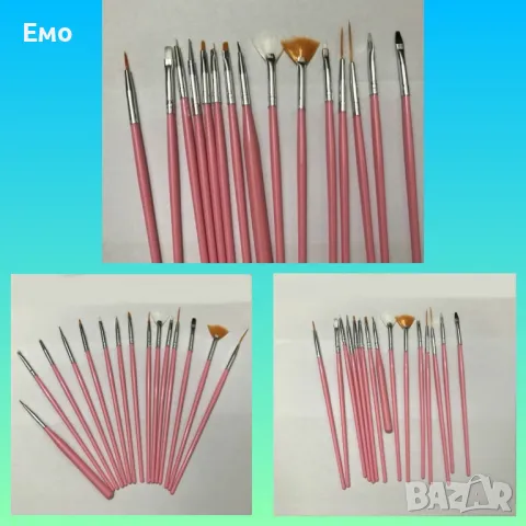 Комплект от 15 броя четки за маникюр и педикюр - Zjy53