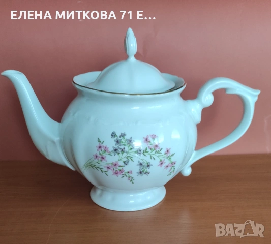 Бароков сервиз за чай на "Изида" декор "Розова незабравка", снимка 2 - Сервизи - 53759963