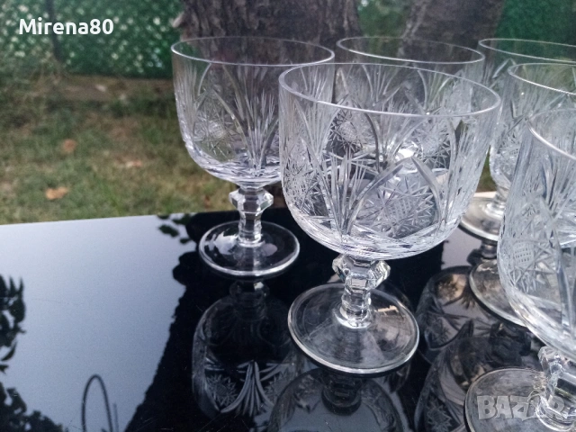 Кристален сервиз за вино - Сливен, снимка 2 - Сервизи - 53343108