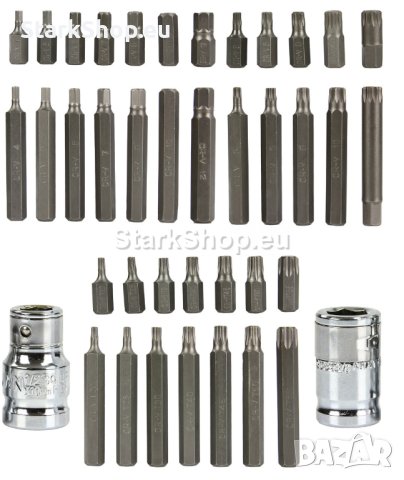 Комплект накрайници в метална кутия – торкс 40 части Mar-Pol, снимка 2 - Други инструменти - 40441162