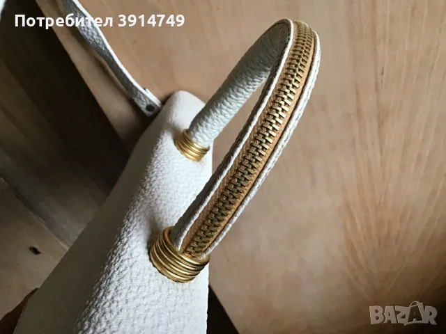 Дамска чанта ‘полумесец Rodelle UK, кремаво бяла, откачаща се презрамка, голяма, чудесно състояние, снимка 7 - Чанти - 48321833