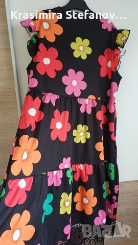 дамска многоцветна рокля, снимка 3 - Рокли - 52399861