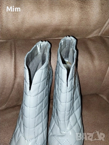 41 Лачени полуботушки с висок ток цвят капучино , снимка 7 - Дамски боти - 52339658