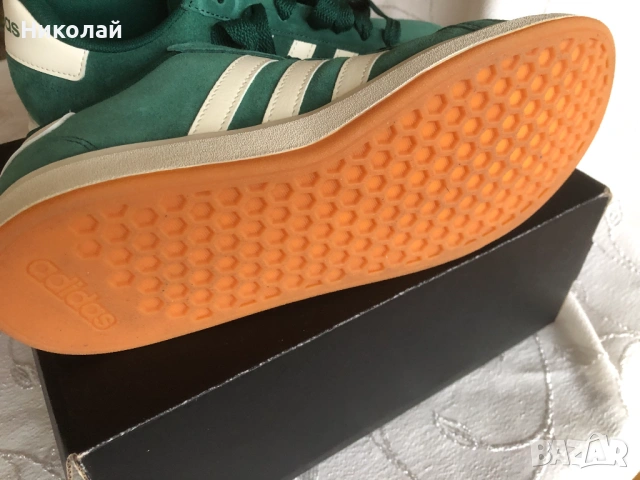 Маратонки Adidas Grand Court, 40 номер, ест. велур, зелени Collegiate Green, унисекс, нови с етикет, снимка 4 - Маратонки - 53223614