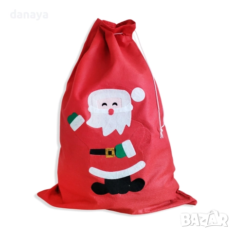 6268 Торба на Дядо Коледа чувалче за подаръци, 70x50cm, снимка 3 - Други - 52399172