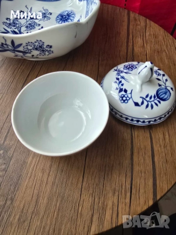 Купа и захарница от серията "Син лук", снимка 4 - Аксесоари за кухня - 52509522