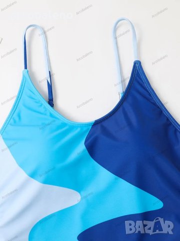 Дамски цял бански костюм с шнурове Colorblock, 4цвята , снимка 9 - Бански костюми - 41472280