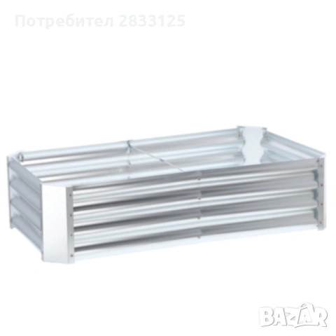 Метална поцинкована леха за зеленчуци и цветя - здрава и устойчива, снимка 9 - Градински мебели, декорация  - 53660509