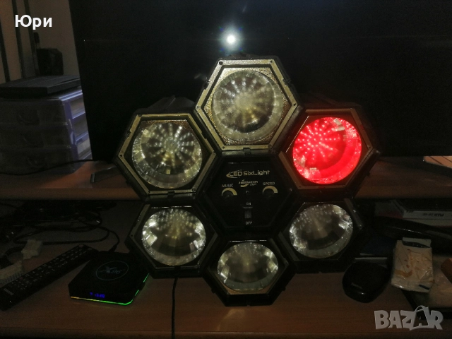 Продавам 6-канална светлинна инсталация с музикално управление