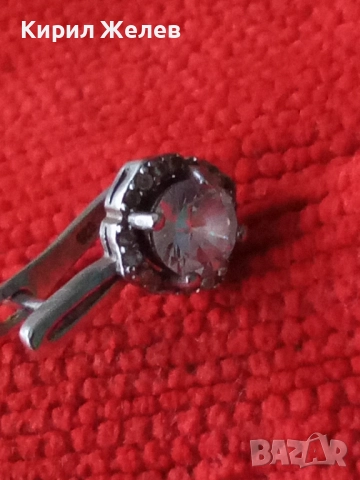СКЪПОЦЕННА СРЕБЪРНА ОБЕЦА РОДИРАНО СРЕБРО 925 АНГЛИЯ с ЮВЕЛИРНО ФАСЕТИРАНИ ЦИРКОНИ 34330, снимка 13 - Обеци - 50542259