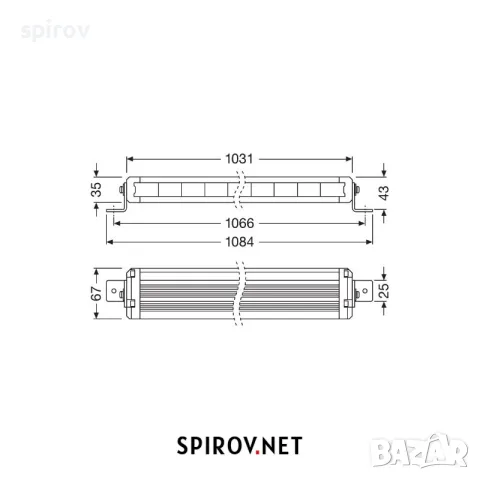 LED бар OSRAM LIGHTBAR VX1000-CB 12/24V 110W 6000lm, снимка 6 - Части - 55701866