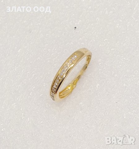 Златни пръстени-18К с диаманти, снимка 10 - Пръстени - 39790190