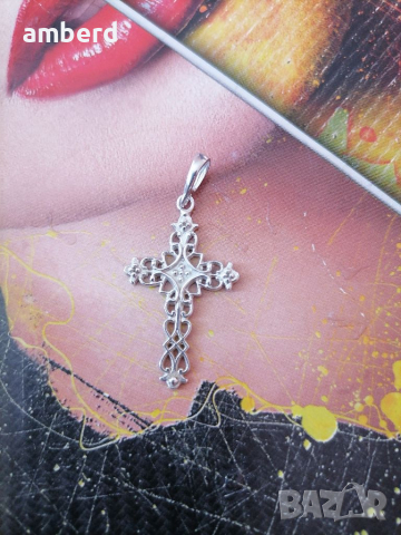 Стилен сребърен кръст - модел С012