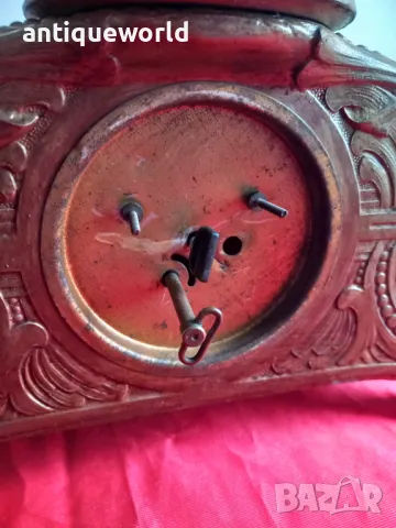Стар Голям Настолен Каминен  Бароков Часовник, снимка 7 - Антикварни и старинни предмети - 48399946