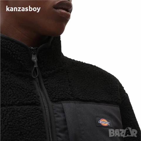 dickies mens red chute sherpa fleece jacket - мъжко шерпа яке Л