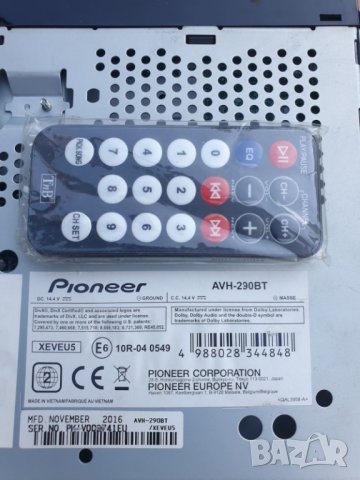 мултимедия Pioneer AVH-290BT USB/CD/DVD 2DIN, 6,2" Touchscreen, Bluetooth, снимка 4 - Части - 41985356