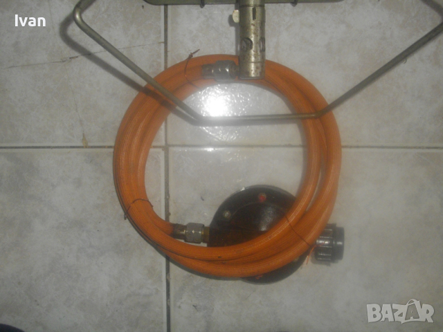 Газов Пропан-Бутан Отоплител Печка Пита-Старо Немско Качество-VEB-Коплект Маркуч/Редуцир Вентил VEB, снимка 16 - Други инструменти - 44682822