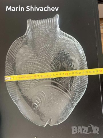 Три стъклени плата за риба., снимка 7 - Други - 41304267
