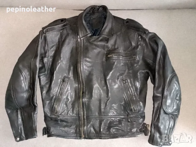 Кожено МОТО байкърско яке със и без протектори, разни номера, 50-180 лв, снимка 17 - Якета - 8857477