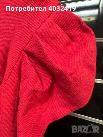 Червена дамска плетена рокля с дълъг ръкав , снимка 4 - Рокли - 47826093
