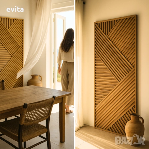 🌿 Ръчно изработено дървено пано за стена, артистичен интериорен акцент, снимка 17 - Декорация за дома - 35723236