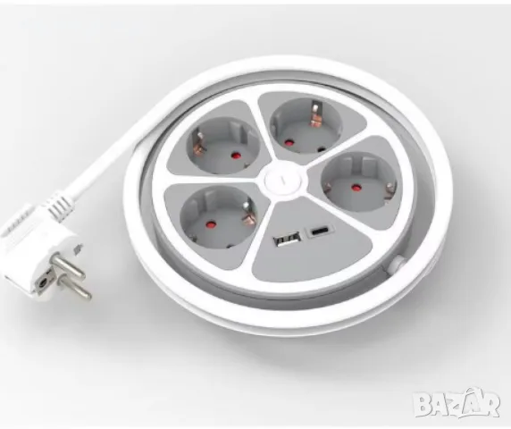 Удължител Technaxx, 4 контакта, 1x USB-A, 1x USB-C, снимка 4 - Друга електроника - 56375038