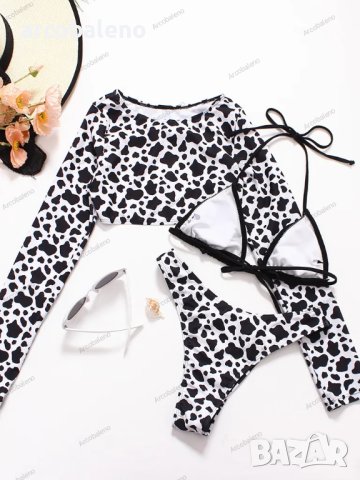 Дамски бански костюм от три части с леопардов принт, 3цвята , снимка 10 - Бански костюми - 41544650