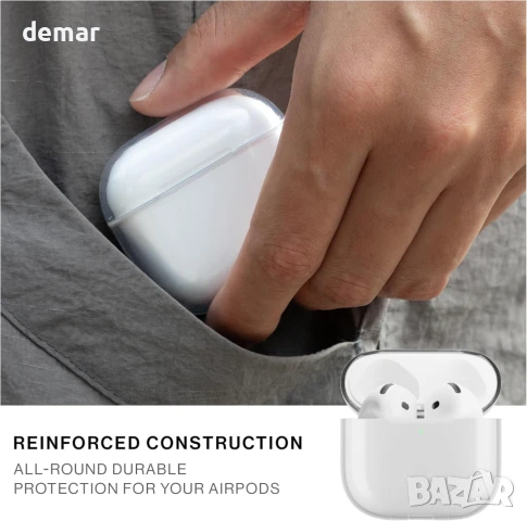 Прозрачен калъф Native Union (Re) за AirPods 4 – безжично зареждане, снимка 5 - Безжични слушалки - 51337818