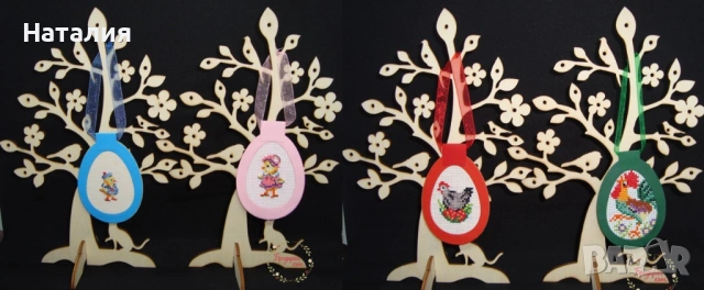 Ръчно бродирани великденски яйца и картички