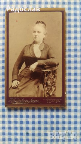 стара фотография  картон Варна, снимка 2 - Антикварни и старинни предмети - 40702901