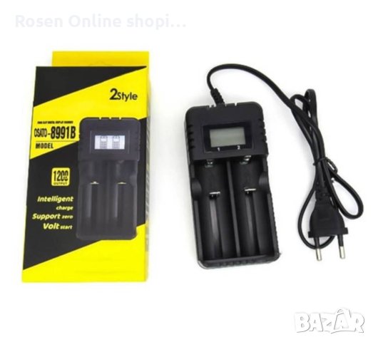 Зарядно устройство за Li-on батерии 18650;26650;16340;14500 LED дисплей 220V