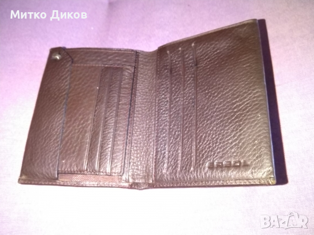 Портфейл EREDL италински телешки бокс ръчна изработка естествена кожа 125х95мм допълнително калъвче, снимка 5 - Портфейли, портмонета - 36246998