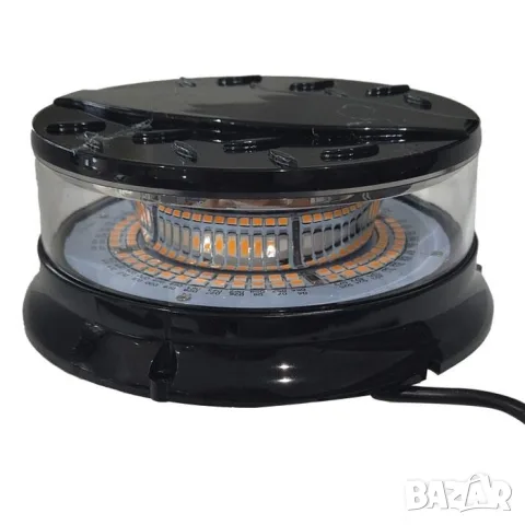 LED сигнална лампа маяк 53mm 12-24V оранжева 96 LED
