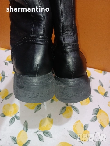 Esprit кожени боти N 41 с цип, снимка 8 - Дамски боти - 53446561