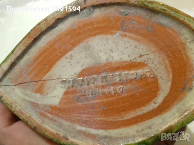 МНОГО РЯДКА СТАРА КЕРАМИЧНА КАНА С ФИГУРА ПОДПИСАНА, снимка 6 - Антикварни и старинни предмети - 51830961