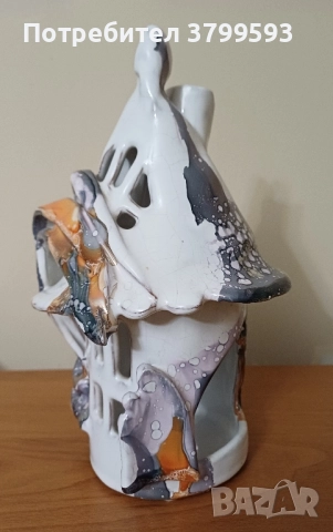 Красив порцеланов свещник-къщичка Ballade collection , снимка 4 - Декорация за дома - 52285568