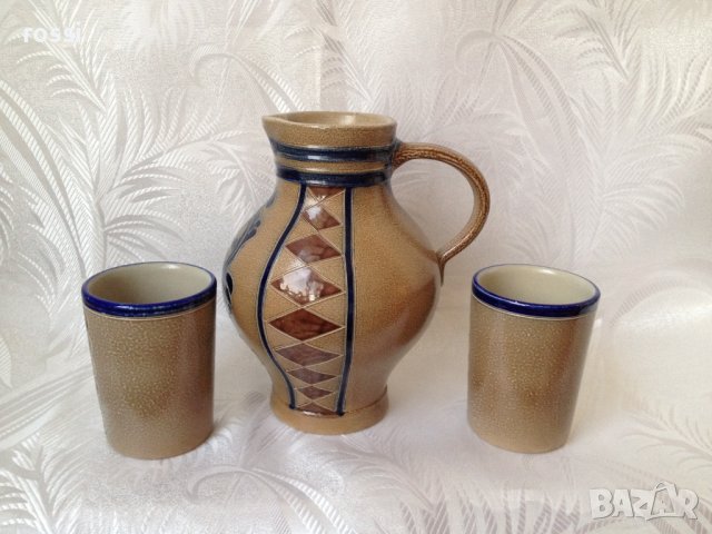 Vintage. Goebel. Не използван. Немски сервиз кана и 2 чаши за вино/ракия., снимка 3 - Антикварни и старинни предмети - 39965233