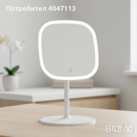 LED козметично огледало за грим Luigi Ferrero FR- 805M 20x20 cm, снимка 3 - Други стоки за дома - 53499249