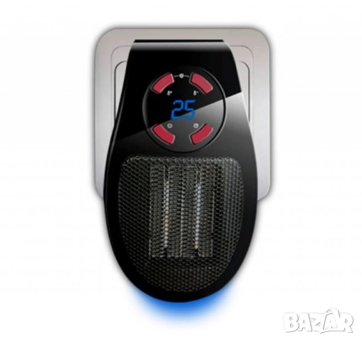 Мини керамичeн отоплител Taurus TROPICANO PLUG HEATER – 500W, дигитален дисплей, таймер